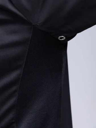 Китель повара с дышащими вставками черный