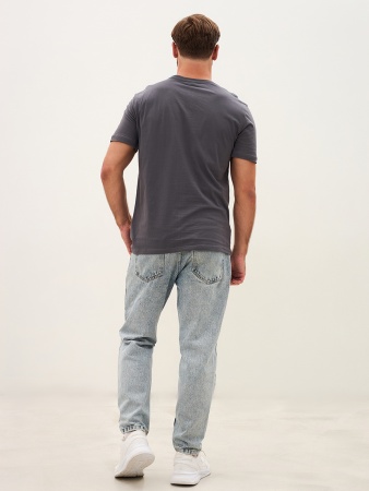 Мужская базовая футболка тёмно-серый графит