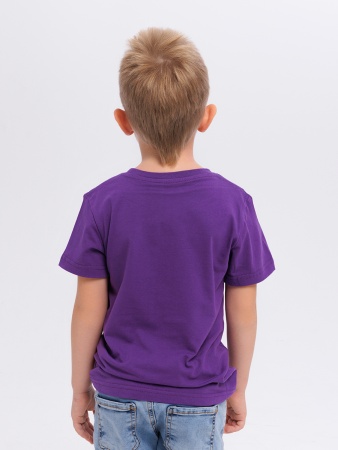Футболка базовая детская для мальчиков фиолетовая