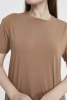 Футболка женская прямого кроя коричневая