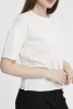 Футболка женская кроп-топ оверсайз белая