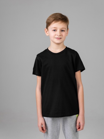 Футболка базовая детская для мальчиков черная