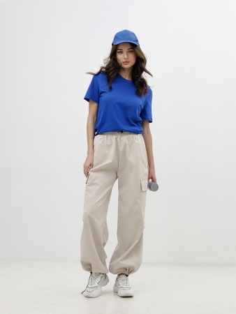 Женская базовая футболка синий василек