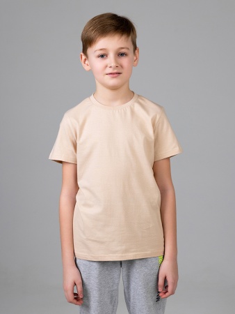 Футболка базовая детская для мальчиков телесная