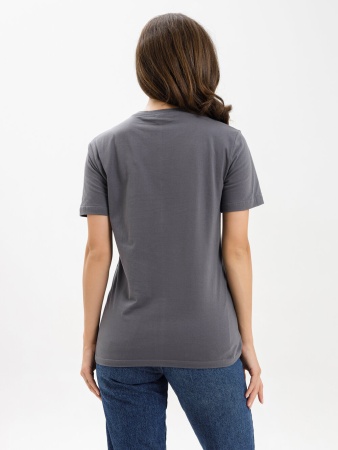 Женская базовая футболка тёмно-серый графит