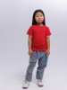 Футболка базовая детская для девочек красная