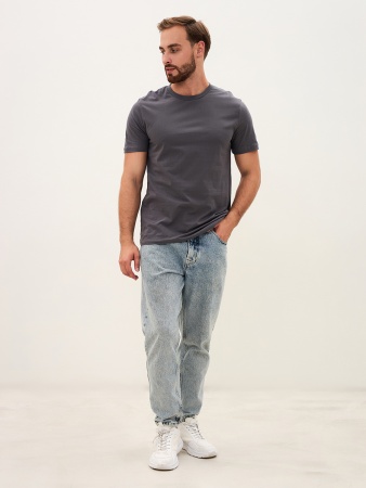 Мужская базовая футболка тёмно-серый графит