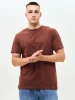 Мужская базовая футболка коричневый шоколад