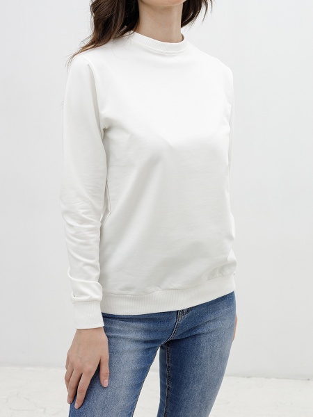 Свитшот женский базовый белый