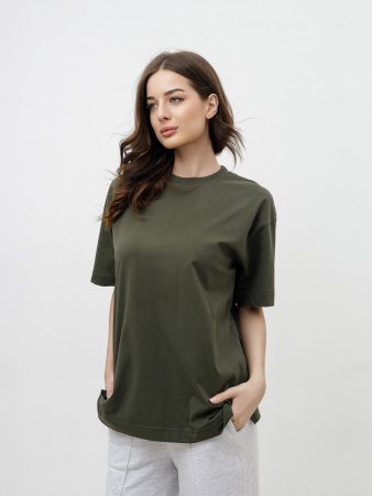 Футболка женская оверсайз хаки