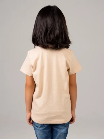 Футболка базовая детская для девочек телесная
