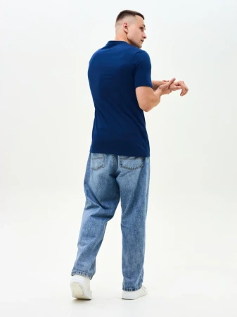 Мужская базовая футболка тёмно-синяя