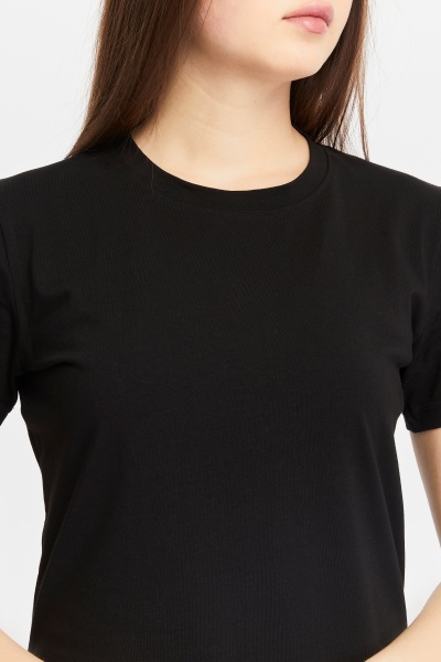 Футболка женская приталеная чёрная