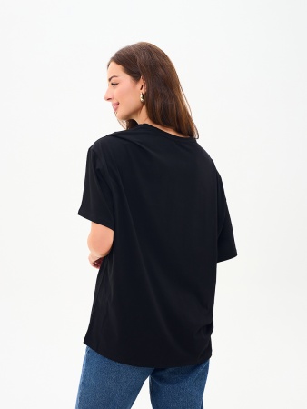 Футболка женская оверсайз черная