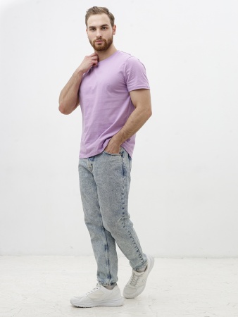 Мужская базовая футболка сиреневая