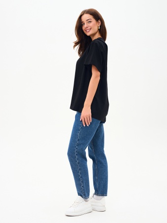 Футболка женская оверсайз черная