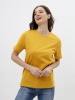 Женская базовая футболка горчичная