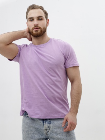 Мужская базовая футболка сиреневая