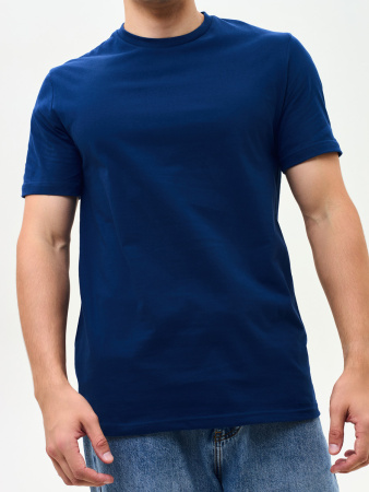 Базовая футболка унисекс темно-синяя