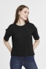 Футболка женская кроп-топ оверсайз черная