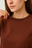 Футболка женская коричневая (шоколадный) 160гр пенье оптом — TexDress