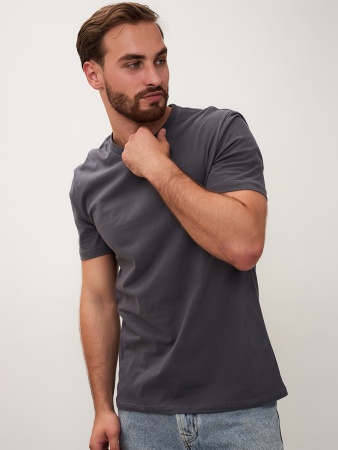 Мужская базовая футболка тёмно-серый графит
