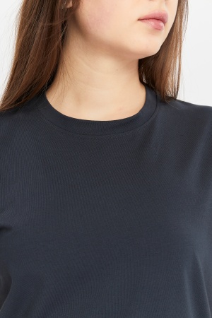 Футболка женская прямого кроя тёмно-серая