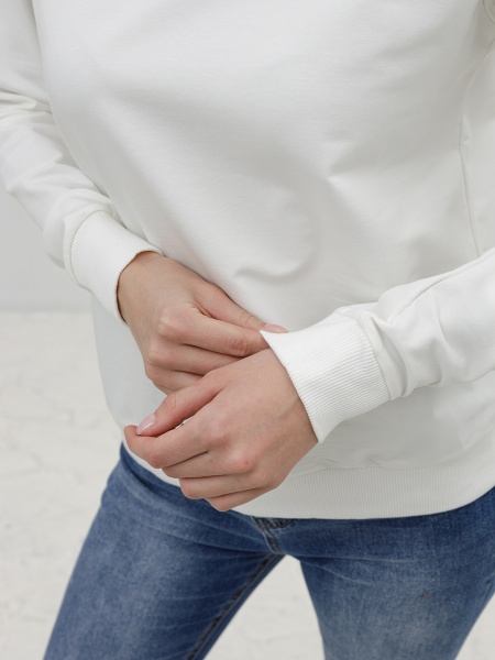 Свитшот женский базовый белый