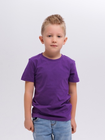 Футболка базовая детская для мальчиков фиолетовая