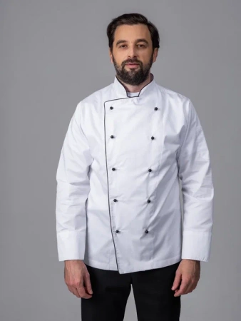 Китель классический с кантом с пуклями белый