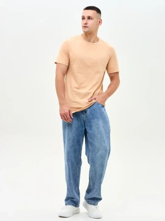 Мужская базовая футболка телесная