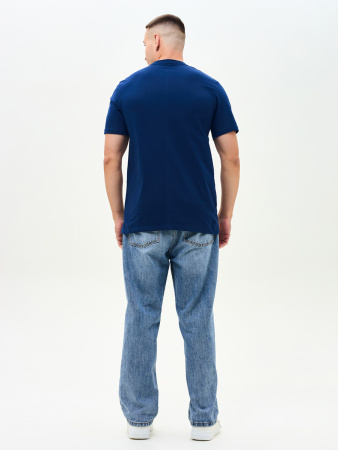 Базовая футболка унисекс темно-синяя