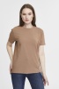 Футболка женская прямого кроя коричневая