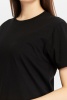 Футболка женская прямого кроя чёрная