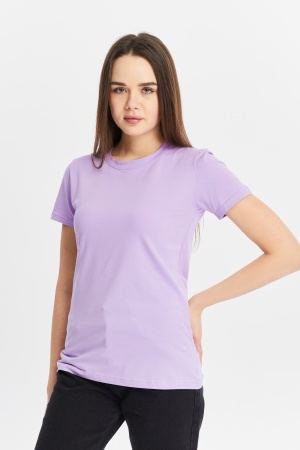 Футболка женская приталеная сиреневая