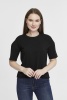 Футболка женская кроп-топ оверсайз черная