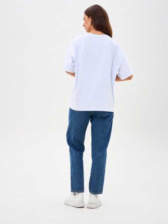 Футболка женская оверсайз белая