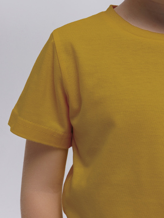 Футболка базовая детская для мальчиков горчичная