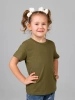 Футболка базовая детская для девочек хаки