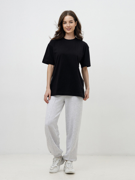 Футболка женская оверсайз черная оптом — TexDress