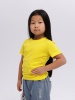 Футболка базовая детская для девочек желтая