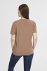 Футболка женская прямого кроя коричневая