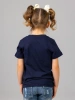 Футболка базовая детская для девочек темно-синяя