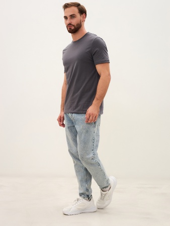 Мужская базовая футболка тёмно-серый графит