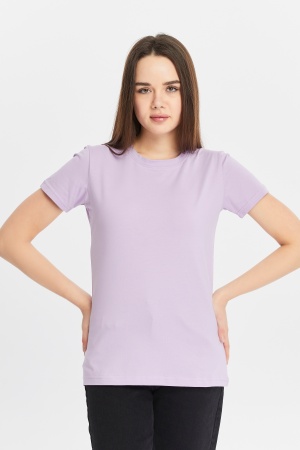 Футболка женская приталеная сиреневая