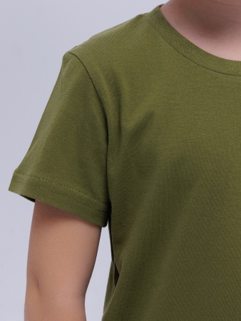Футболка базовая детская для мальчиков хаки