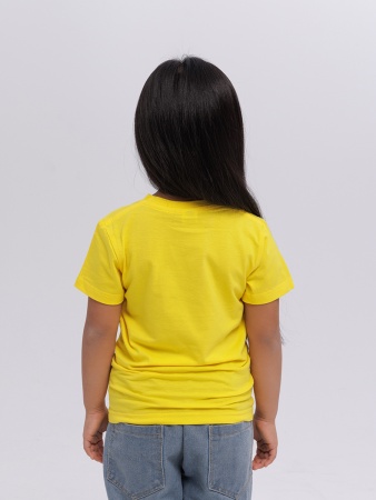 Футболка базовая детская для девочек желтая