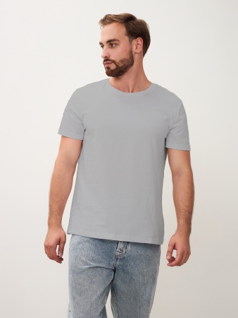 Мужская базовая футболка светло-серый