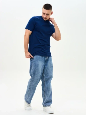 Мужская базовая футболка тёмно-синяя