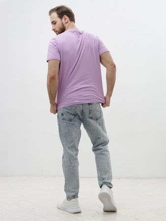 Мужская базовая футболка сиреневая